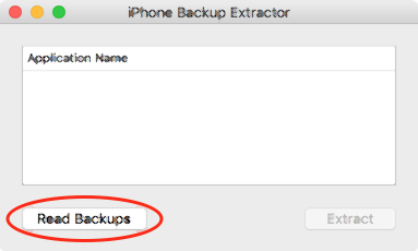 iPhone Back Extractor
